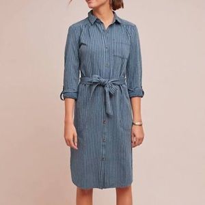 Anthropologie Bellamy Belted Shirt Dress-Sz 12-NWT